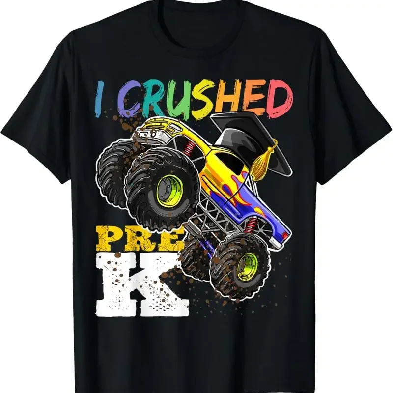 I Crushed Pre K Monster Truck Abschlusskappe T-Shirt für Jungen