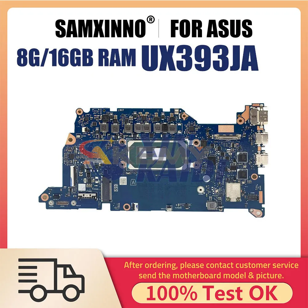 

Notebook Mainboard For Asus ZenBook UX393JA UX393 UX393JA Laptop Motherboard with i5 i7 10th Gen CPU 8G 16GB RAM Systemboard