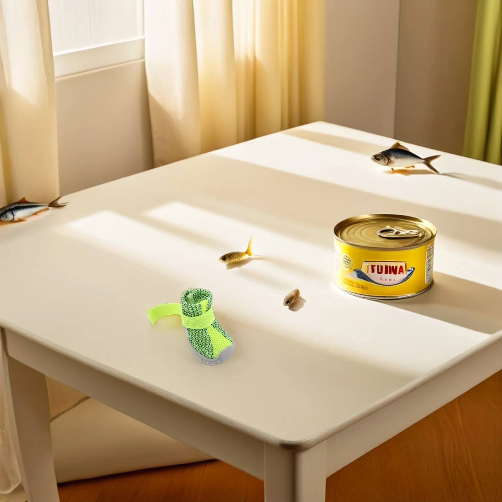 

4Pcs Pet Four Seasons Nonslip Dog Sneakers Small Size Shoes Wear Resistant Lightweight Puppy Booties Outdoor Dog Booties