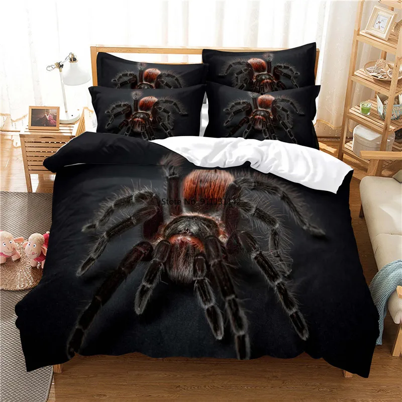 Imagem -04 - Modern Grande Spider Digital Print Bedding Conjunto 3d Creative Quarto Decoração Bedding Down Quilt Cover Fronha