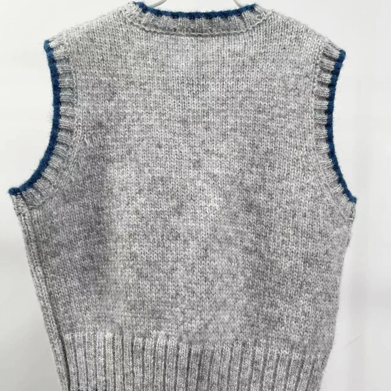 Wool-blend Soft Cozy Sweater Vest 2024 Autumn Winter Women Outfit Old Money Style