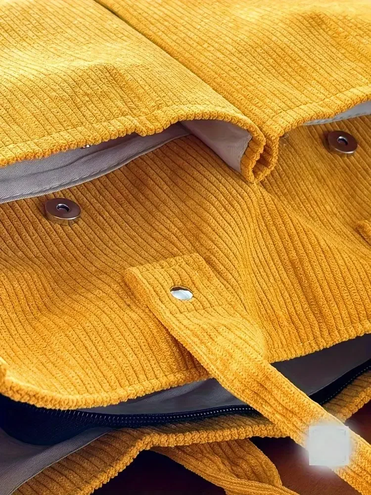 Cord-Umhängetasche Stilvolle Pendler-Schultertasche mit Mehreren Geräumigen Fächern Handtasche für Damen – Detail 30