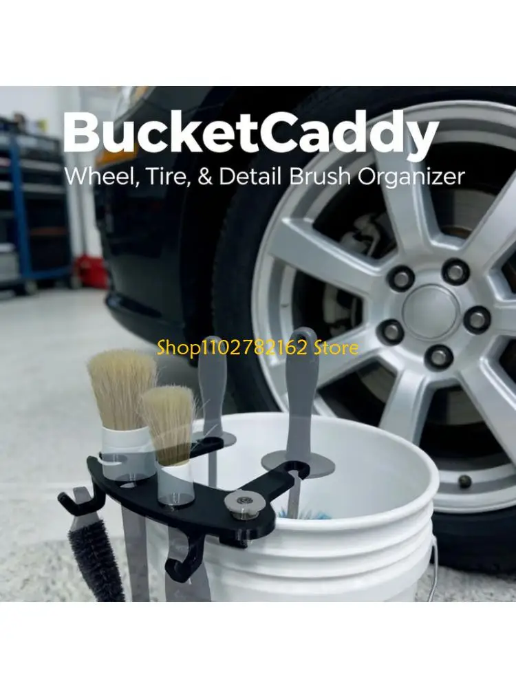 547B Professional Car Cleaning Brush Rack With Secure Bucket Attachment Brush Tool Mounting Bracket