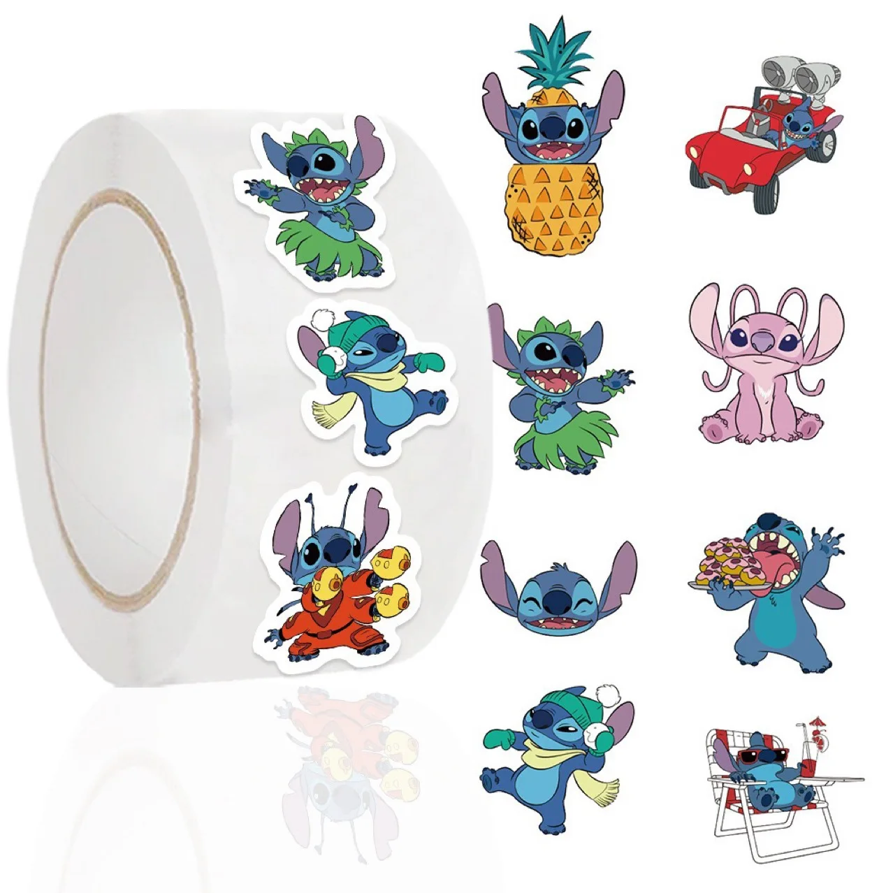 

500 шт. рулонные наклейки Лило Стич аниме мультфильм DIY наклейки для скрапбукинга книга телефон ноутбук украшения наклейки милые вещи подарки