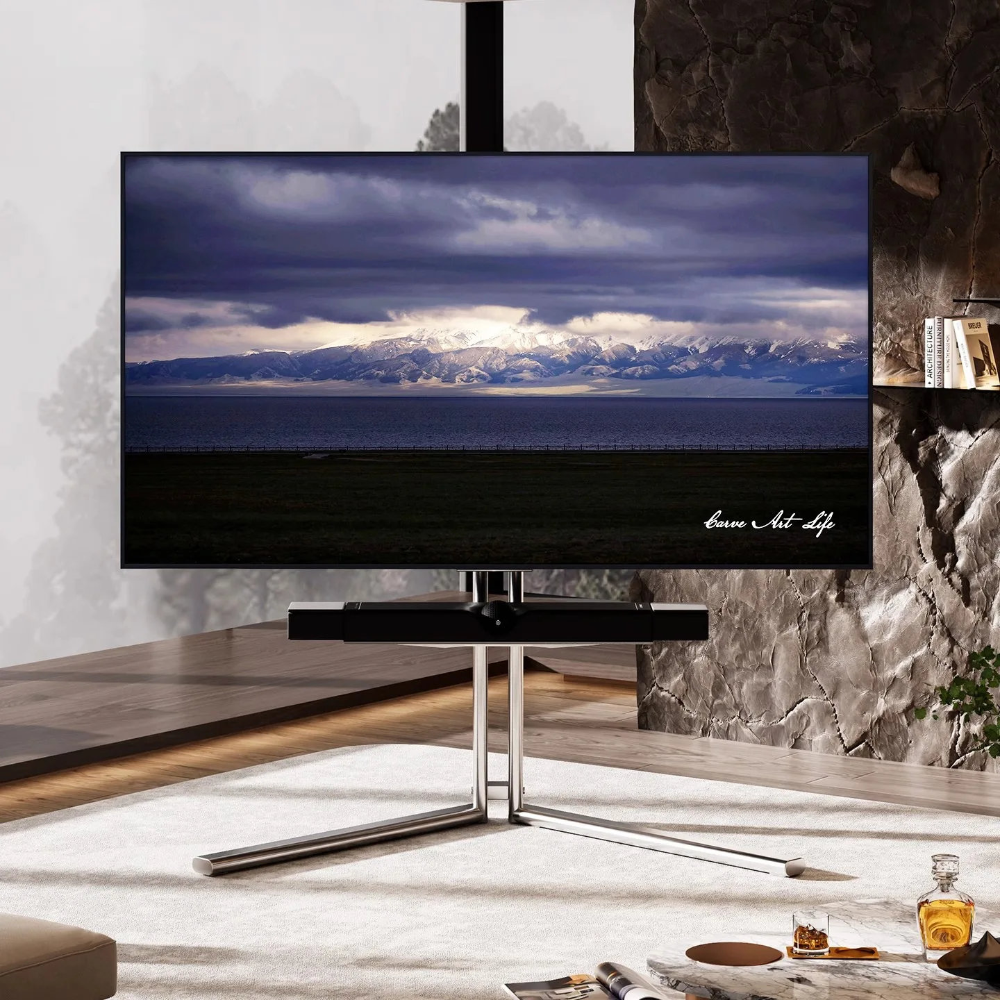 Removable TV cart Simple art cart TV hanger