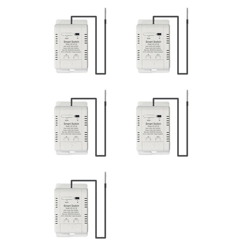 

[NEW A09R!】 5X Wifi Temperature Switch With 1M Sensor Ewelink Smart Wifi 20A Thermostat Temperature Switch Supports Voice Contro