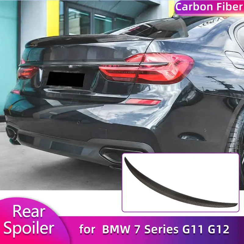 

Carbon Fiber Rear Trunk Spoiler Wings for BMW 7 Series G11 G12 740i 750i Sedan 2015-2022 Car Racing Rear Spoiler Boot Wing Lip