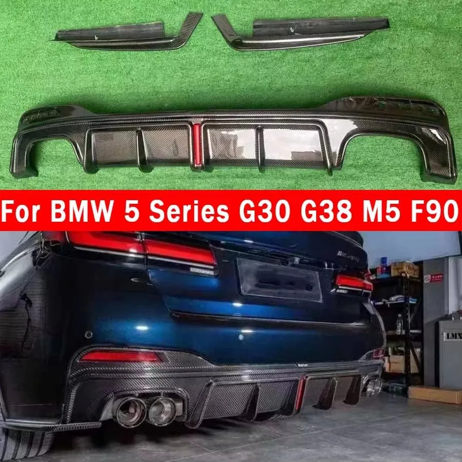 Für BMW 5er M5 F90 G30 G38 540i 530 Carbonfaser Heckdiffusor Heckspoiler Hecklippe K-Style Bodykit