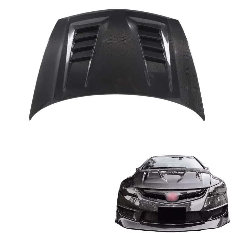 

Carbon Fiber Front Bonnet Hoods for 3rd Gen Civic FD2 2007 2008 2009 2010 2011 2012 2013 2014 2015 Upgrade Engine Hood Type R