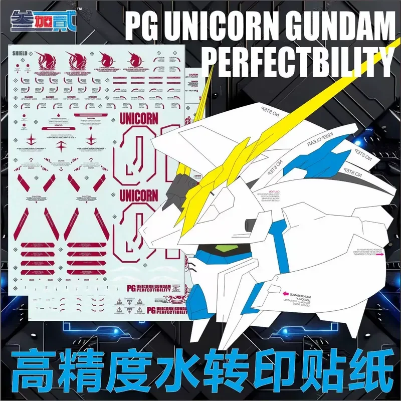 Three Plus Two High-Precision Fluorescent Waterslide Decals for 1:60 RX-0 Unicorn  Perfectibility Final Form HD Water