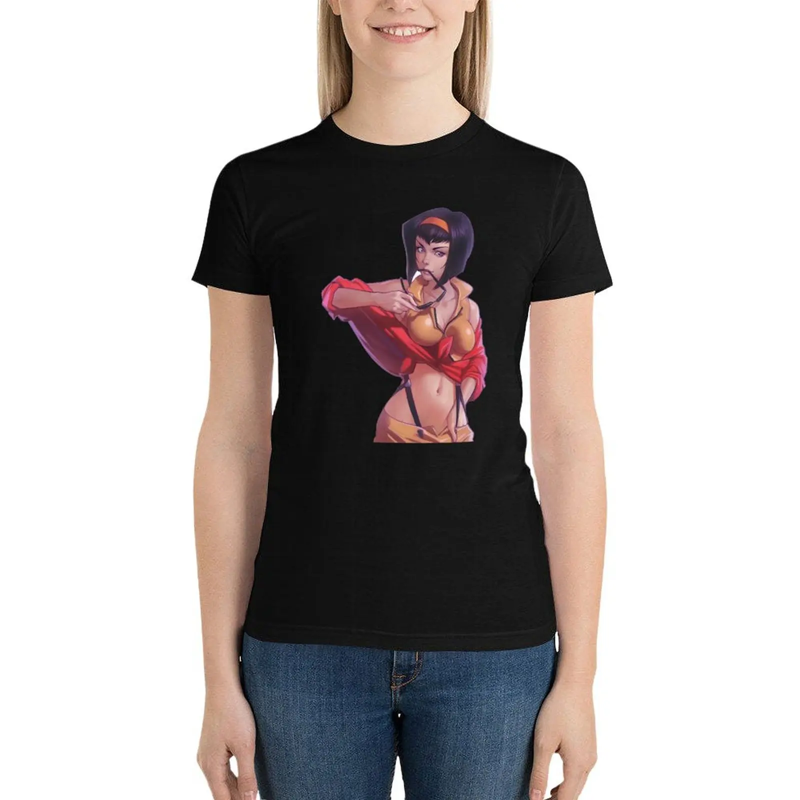 Faye Valentine T-Shirt animal print shirt for girls tops Blouse korean fashion Top Women