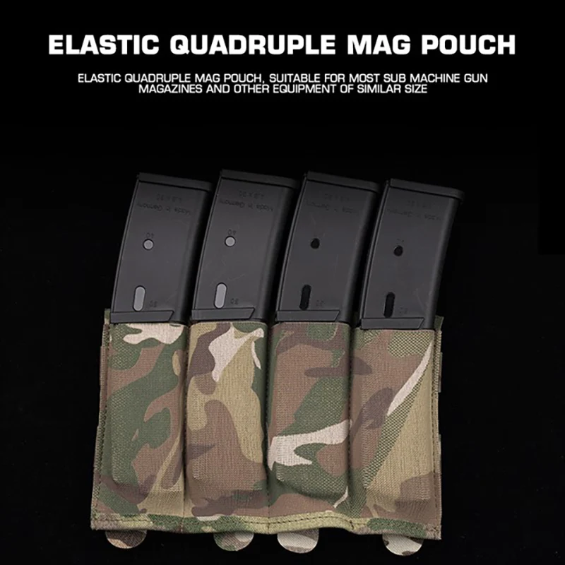 Portacargadores cuádruple MOLLE para subfusil MP5 MP7 KRISS - imagen 4