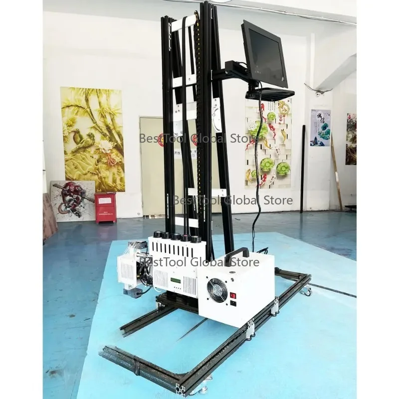 3--DU-VWall Pri-n-ter Custom Wallpaper Printers on all flat mate-rials Ep-sonDX10 DX7 Print head Rails with 6 meter ground track