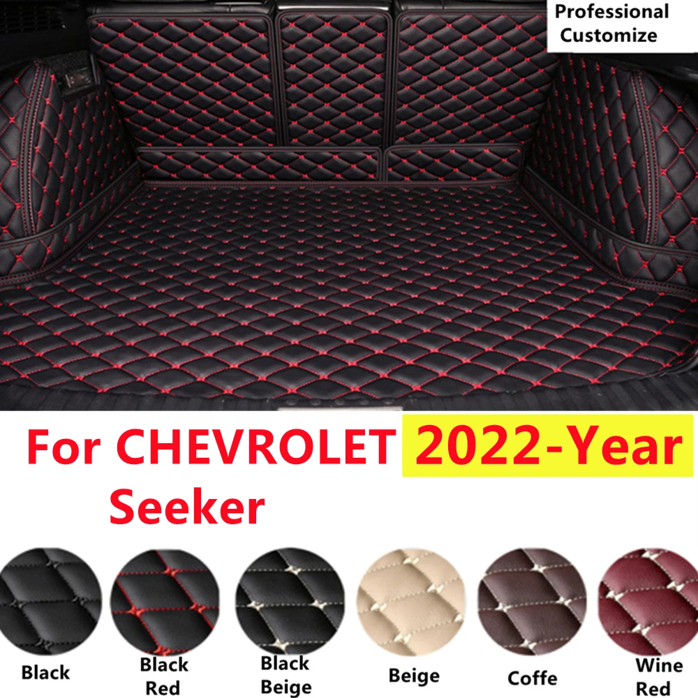 

SJ Full Set Custom Fit For CHEVROLET Seeker 2022 YEAR Auto Fittings Car Trunk Mat Tail Boot Tray Liner Rear Cargo XPE Leather