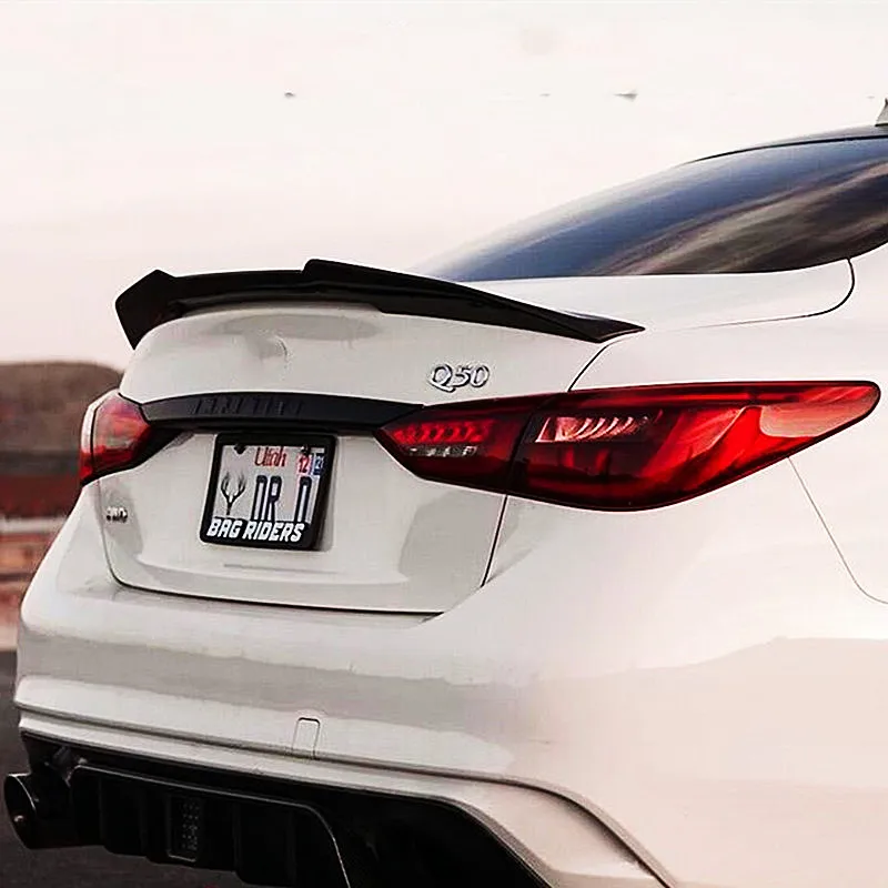 Rear Trunk Lid Boot Car Tuning Wings Spoiler For 2014 15 16 17 18 19 20 21 Infiniti Q50 PSM Style Exterior Tuning Accessories