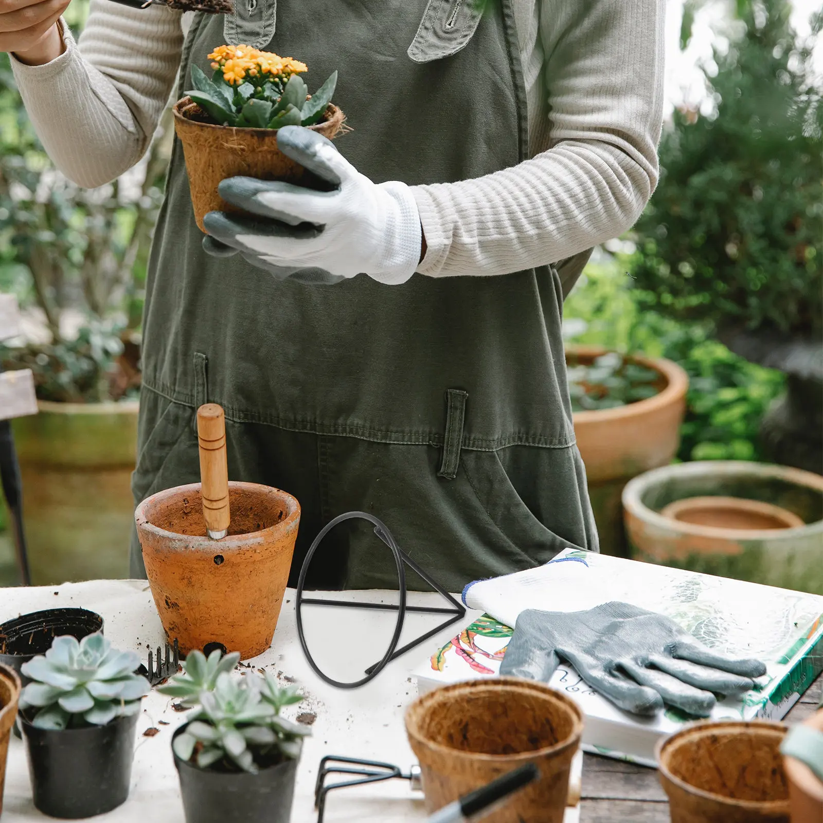2Pcs Metal Planting Rack Triangular Iron Holder Stable Hydroponic Tray Container Root Observation Avocado Starter Gardening