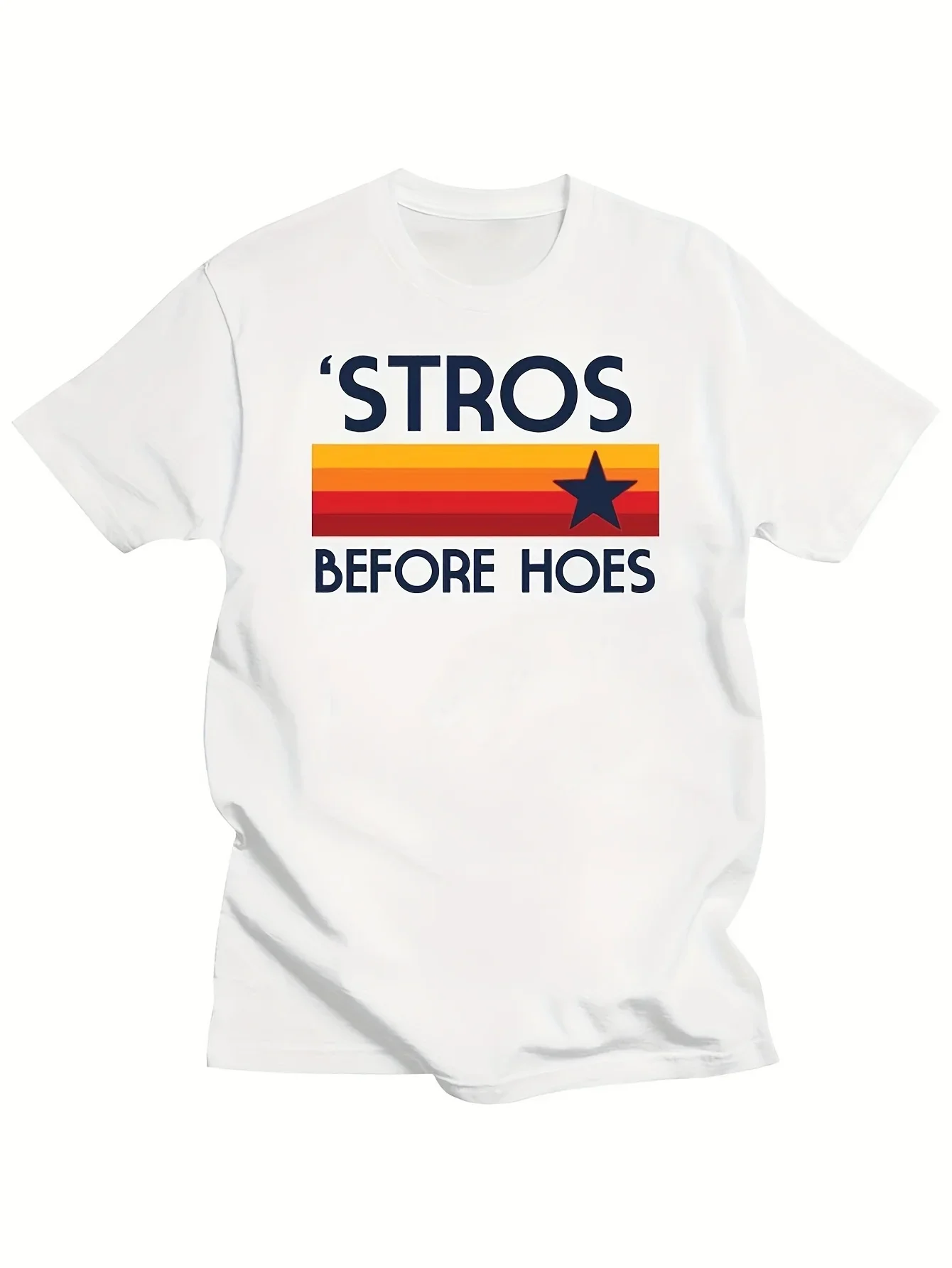 

new men shirt STROS BEFORE HOES Houston Baseball throwback Astro shirt Kawaii Clothes T-Shirt Female Oversize T-Shirts Men's