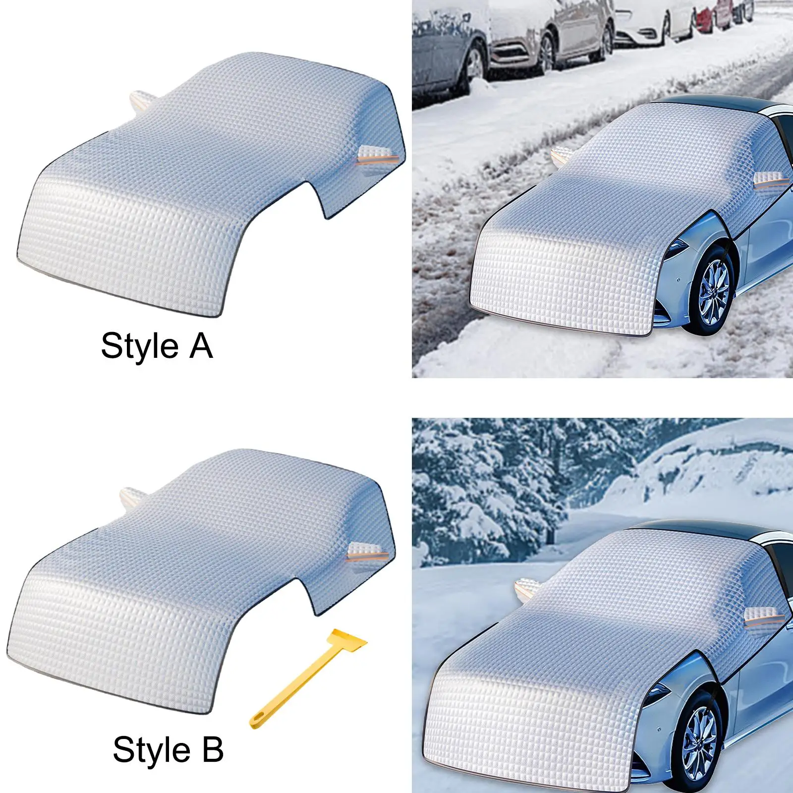 

Car Windshield Snow Cover Thickened Portable Anti Scratch Snow Removal Waterproof Multifunction for Automotive Supplies