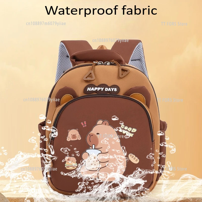 กระเป๋าเป้เด็กเล็กแบบใหม่ ลายคาปิบาร่าน่ารัก กระเป๋านักเรียนลำลองสำหรับเด็กชายและเด็กหญิง เหมาะสำหรับเด็กก่อนวัยเรียน ของขวัญวันเกิดและวันหยุด