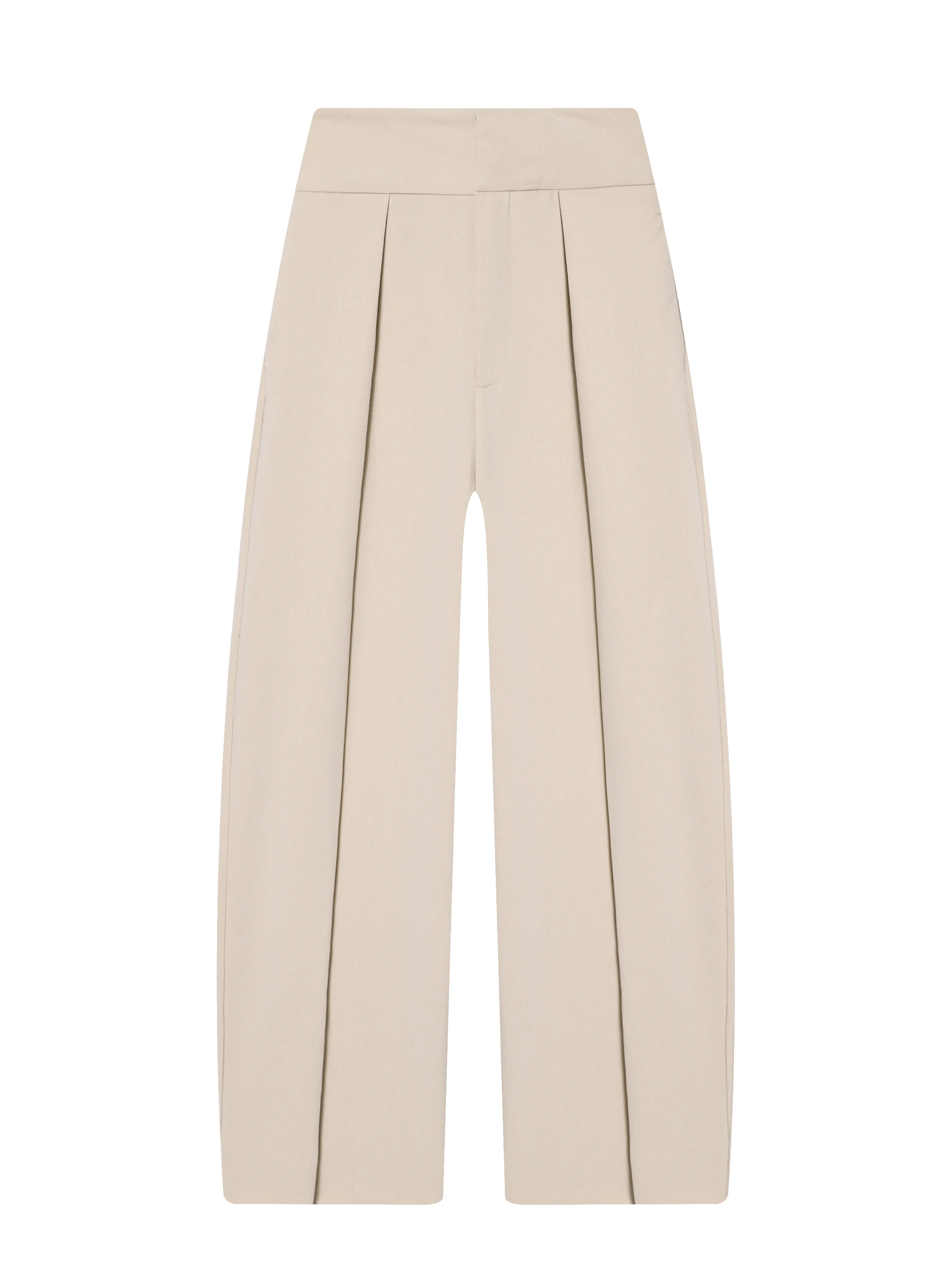 High Waist Pleated Suit Pants Women's Fashion Balloon Style Long Pants Office Lady Elegant High Waist Pleated Trousers