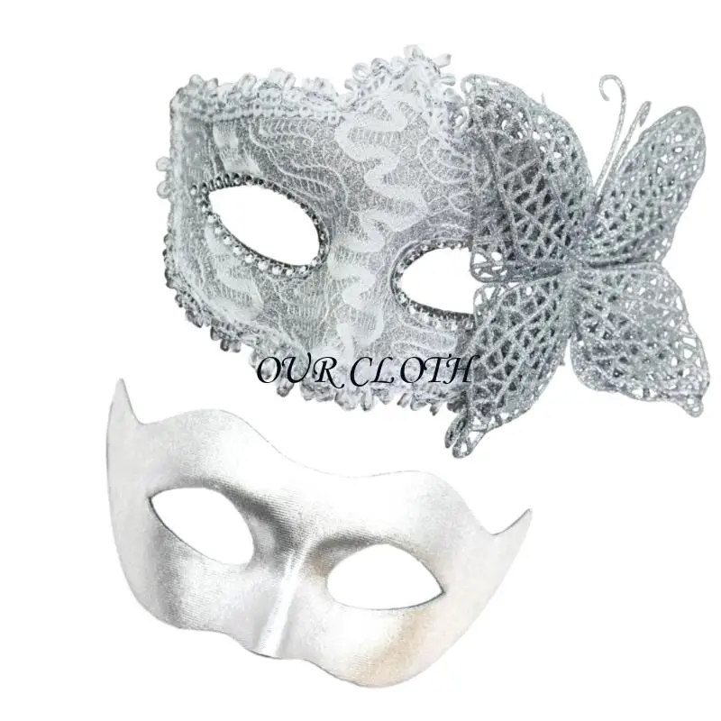 Para maskarady maska oka pół twarzy maska kostiumowa Halloween dla kobiet mężczyzn Y1AC