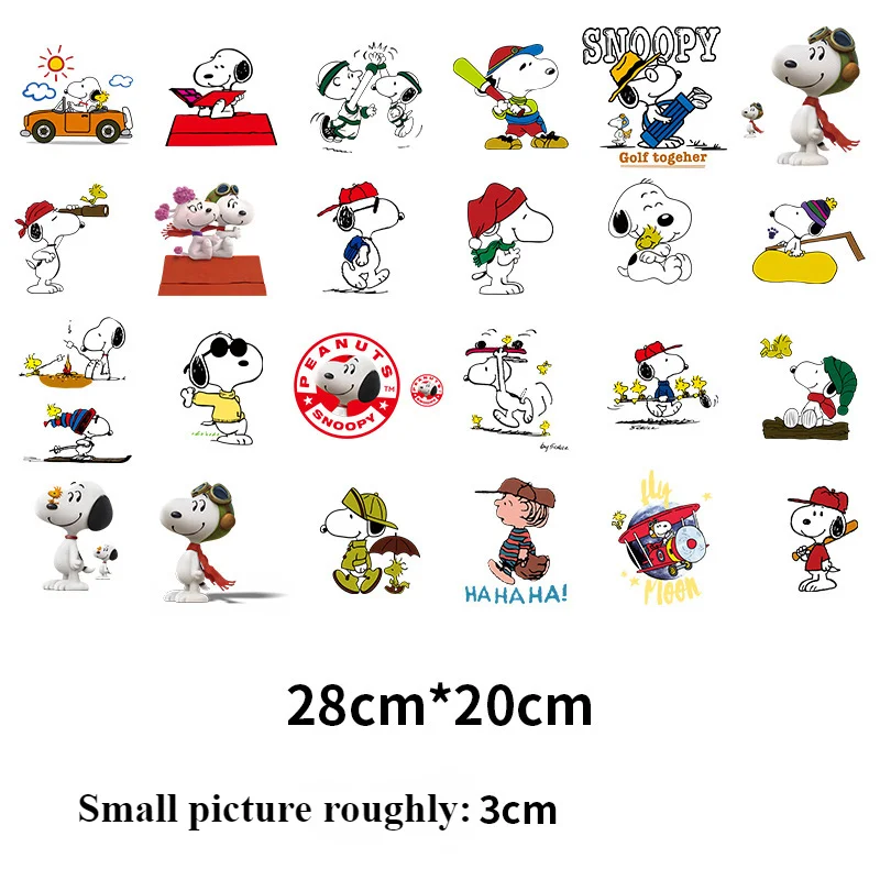 

Snoopy Series DIY Clothing Printing Hot Stamping Cartoon Cute Heat Transfer Decorative Sticker Combination Kids Birthday Gifts