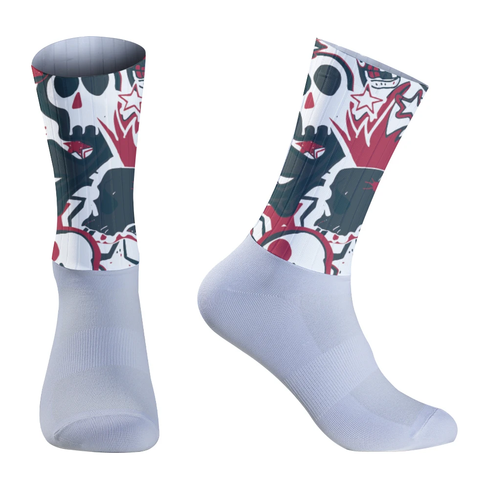 Chaussettes coordonnantes en silicone Aero, pour cyclisme, sport, course à pied, nouvelle collection été 2024