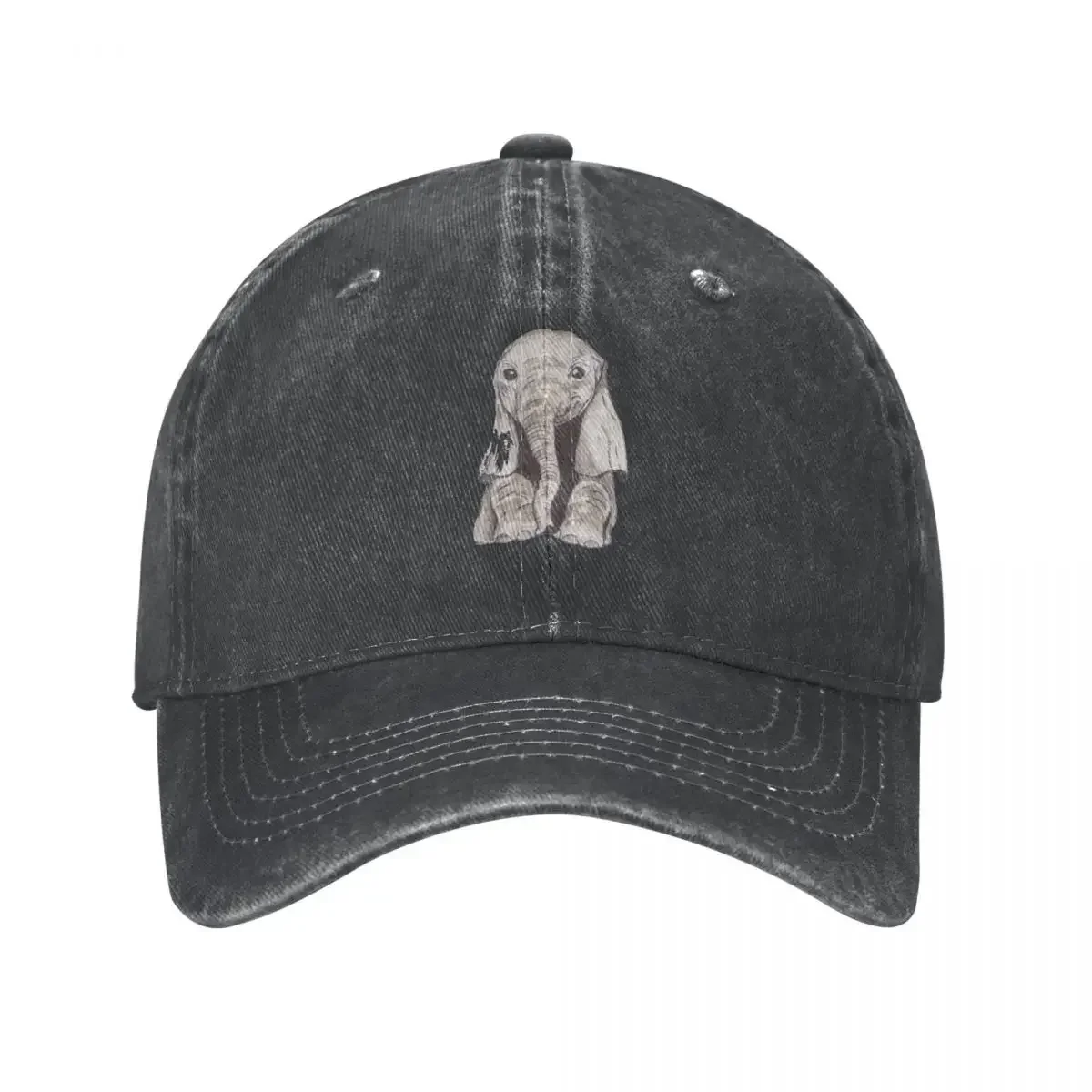 Baby Elephant Denim Baseball Cap Funny Animal Unisex Print Trucker Hat Spring Aesthetic University High Quality Baseball Caps