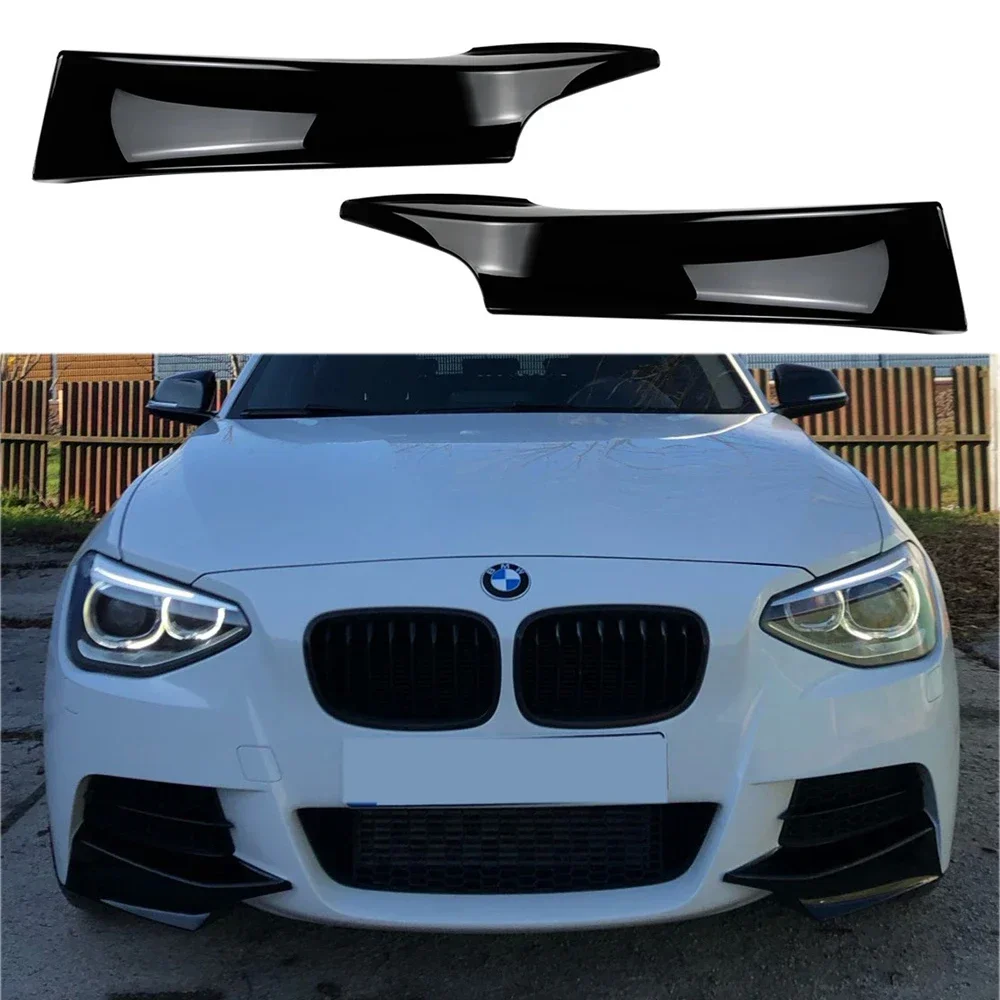 For Bmw F20 F21 Front Bumper Lip Spoiler Splitter Fog Lamp Grille Trim 1 Series 120d 120i M135i M Pack 2011-2015 Pre-Lci Bodykit