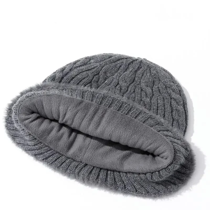 Gestrickte Biker-Mütze für Herren, Warmer Ohrenschutz, Fahrrad-Outdoormütze, Winddichte Kälteschutzmütze für Herbst und Winter, Tägliche Bekleidung für Ältere – Detail 11
