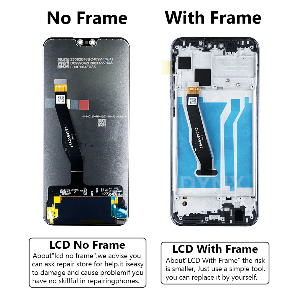 100% Tested LCD For Huawei Y9 2019 JKM-LX1 JKM-LX2 JKM-AL00 LCD Display Touch Screen Digitize Assembly With Frame Replacement