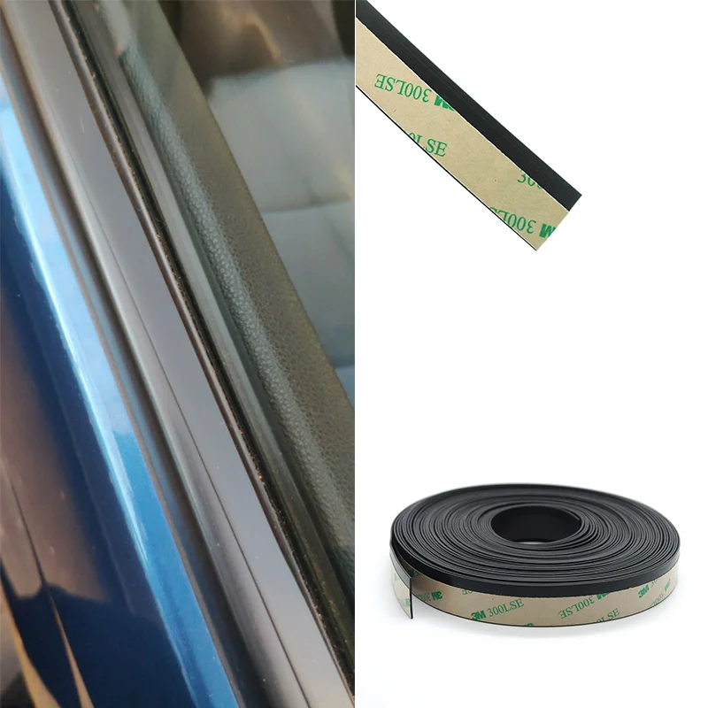 Car Universal Rubber strip Car Side Door Glass Seal Weatherstrip Rain Visor Front Rear Side Glass Edging Auto Seals