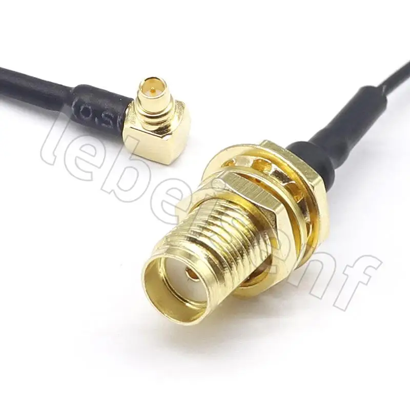 10cm 1.37 RF adapter jumper MMCX/SMA-JK MMCX curved male to SMA female housing can be customized