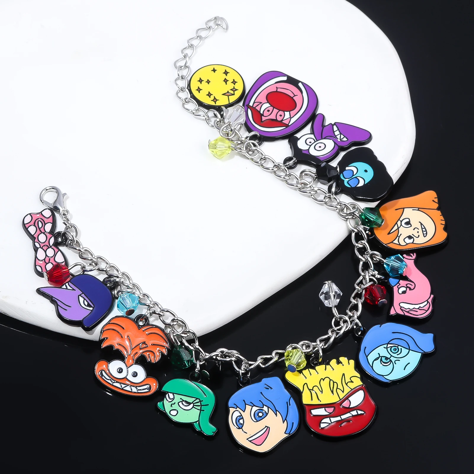 Inside Out Bracelet Joy Riley BingBong Pendant Bangle Cartoon Cute Anime Character Charm Bracelets for Women Men Gift Accessorie