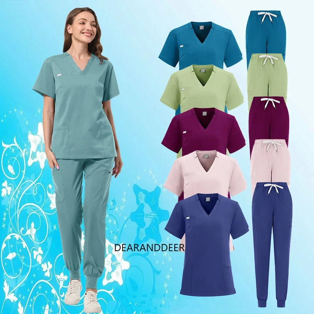 

High Quality Spa Uniforms Women Multicolor Health Service Nursing Work Clothes Pharmacist Medical Clothing