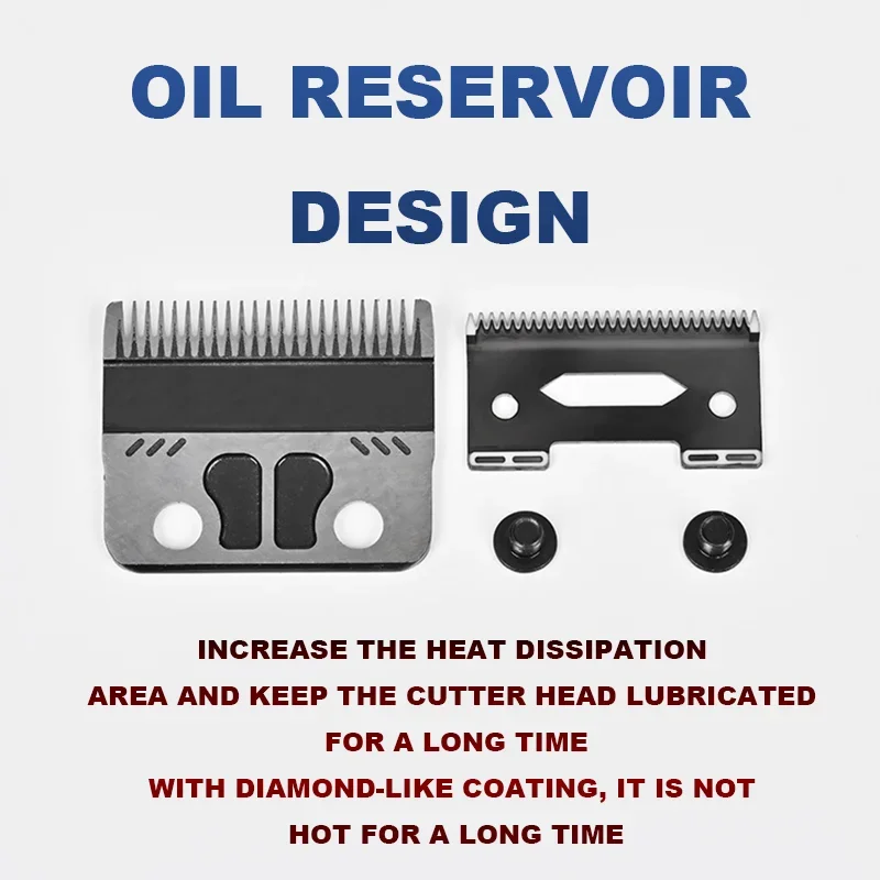 WMARK Hair Clipper DLC Blade 440C Stainless Steel Powder Metallurgy Ceramic Moving Blade W-13 Haircut Machine Accessories