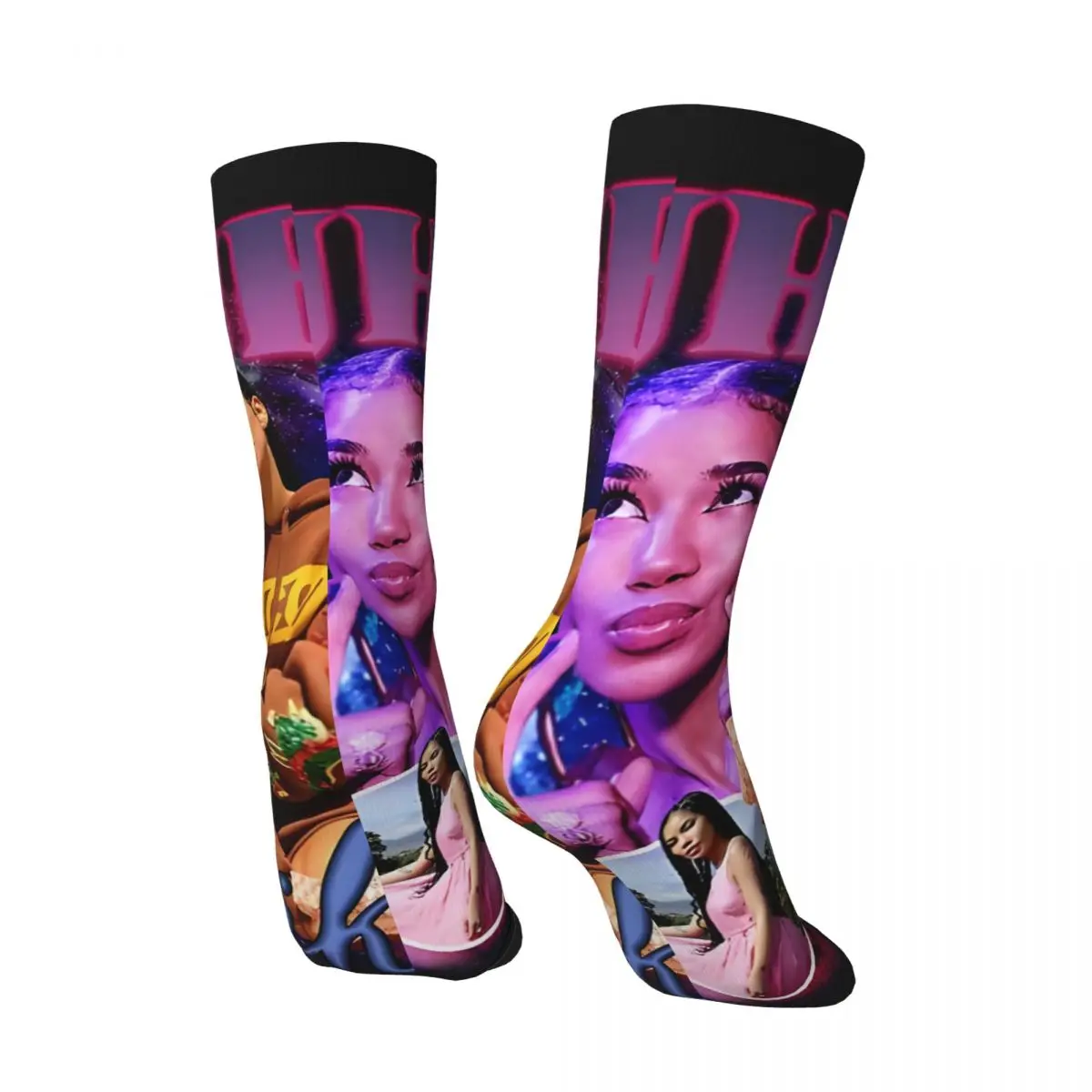 Hip Hop Vintage Smart Crazy Men's compression Socks Unisex J-Jhene Aiko Street Style Pattern Printed Funny Crew Sock Boys Gift