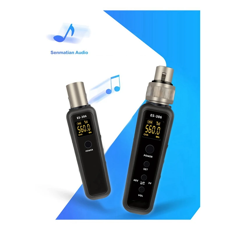 Новый-2X UHF беспроводной микрофонный преобразователь Xlr передатчик приемник для гитарный передатчик приемник адаптер 540-590 МГц