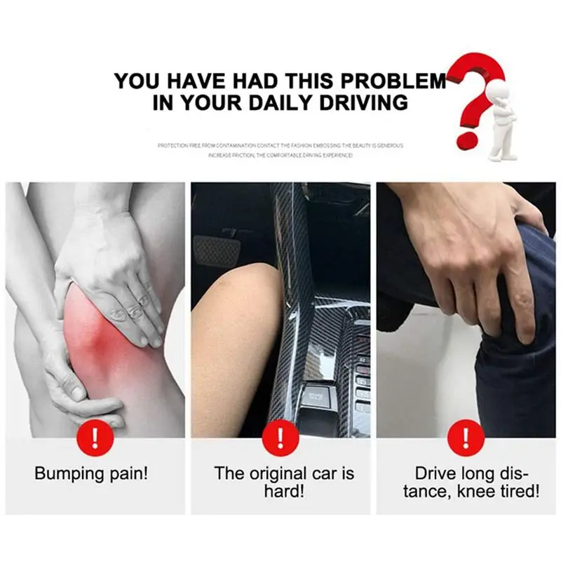A60E-Universal Car Armrest Cushion Automotive Soft Leather Center Console Knee Pad Door Armrest Elbow Pad Comfort Pillow,4PCS