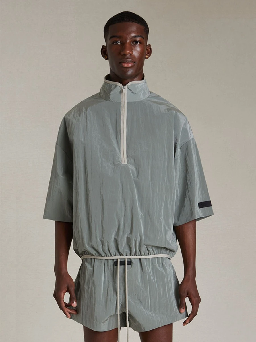 

Мужская повседневная дышащая летняя куртка из нейлона на молнии с принтом в уличном стиле