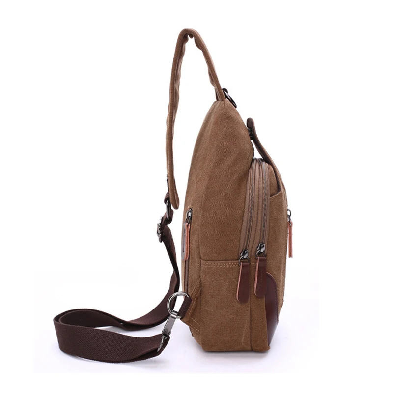 2023 New Fashion Men\'s Travel One Shoulder Crossbody Backpack Multi Color High Quality Durable Riding Casual Canvas Chest Bag