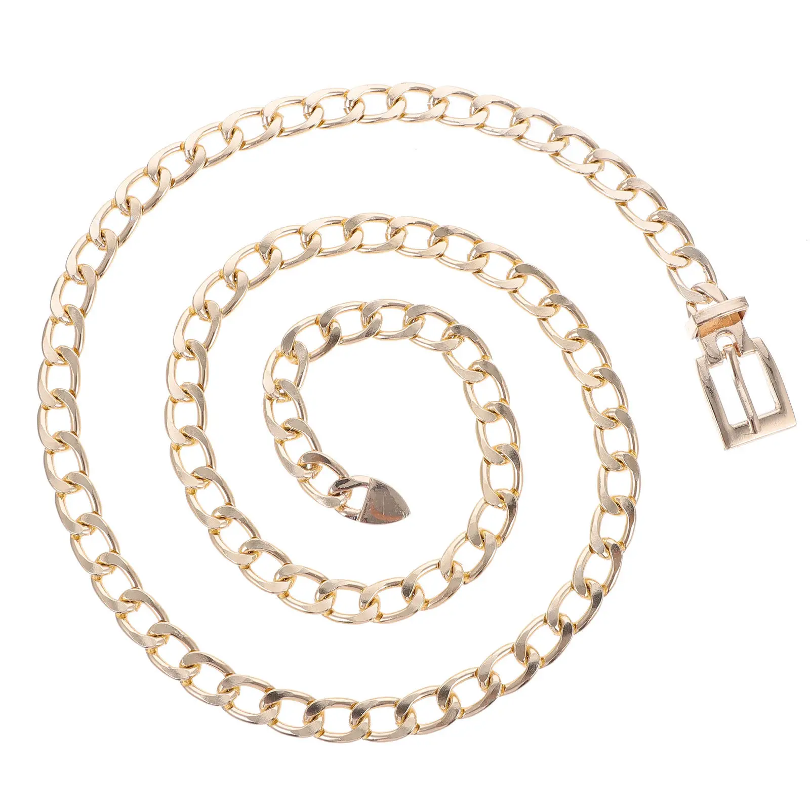 

Металлический пояс-цепочка в стиле панк для брюк, модный элегантный ремень для мужчин и женщин, аксессуар для повседневных джинсов и брюк