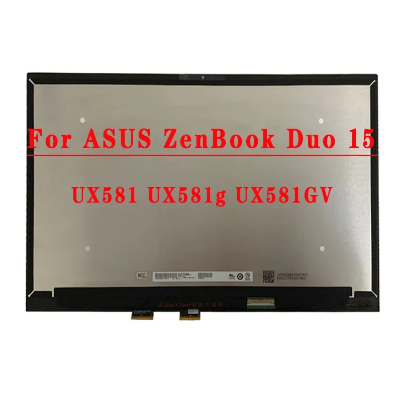 15.6 inch UHD 3840X2160 IPS 40PINS EDP OLED LCD Screen With Touch Assembly For ASUS ZenBook Duo 15 UX581 UX581g UX581GV