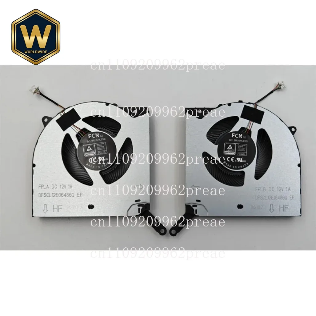 S For Lenovo Legion 5 15ARH7/15ARH7H/15IAH7/15IAH7H Laptop 12V CPU & GPU Cooling Fan Set (L + R) 5H40S20492 5H40S20491