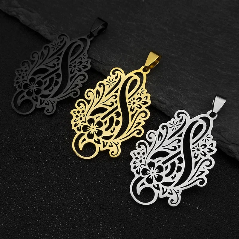 

3Pcs Life Of Flower Musical Note Charms For Women Men Stainless Steel Gold Color Hollow Love Pendants Jewelry Making