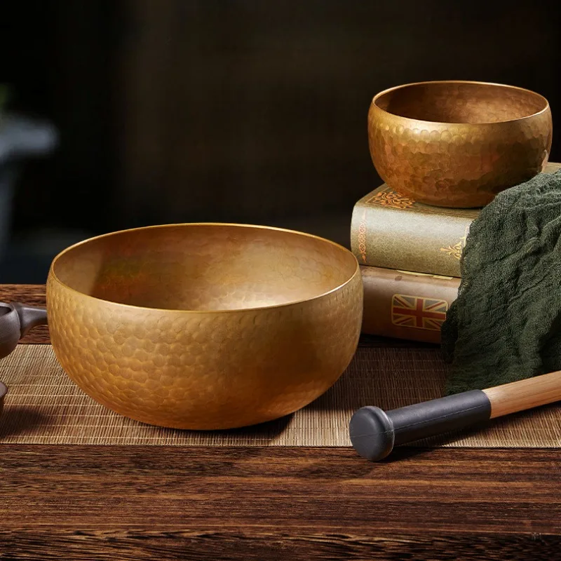 Orichalcum Buddhist Singing Bowl healing Therapeutic Tibetan Singing Sound Bowls Meditation Musical Percussion Instruments