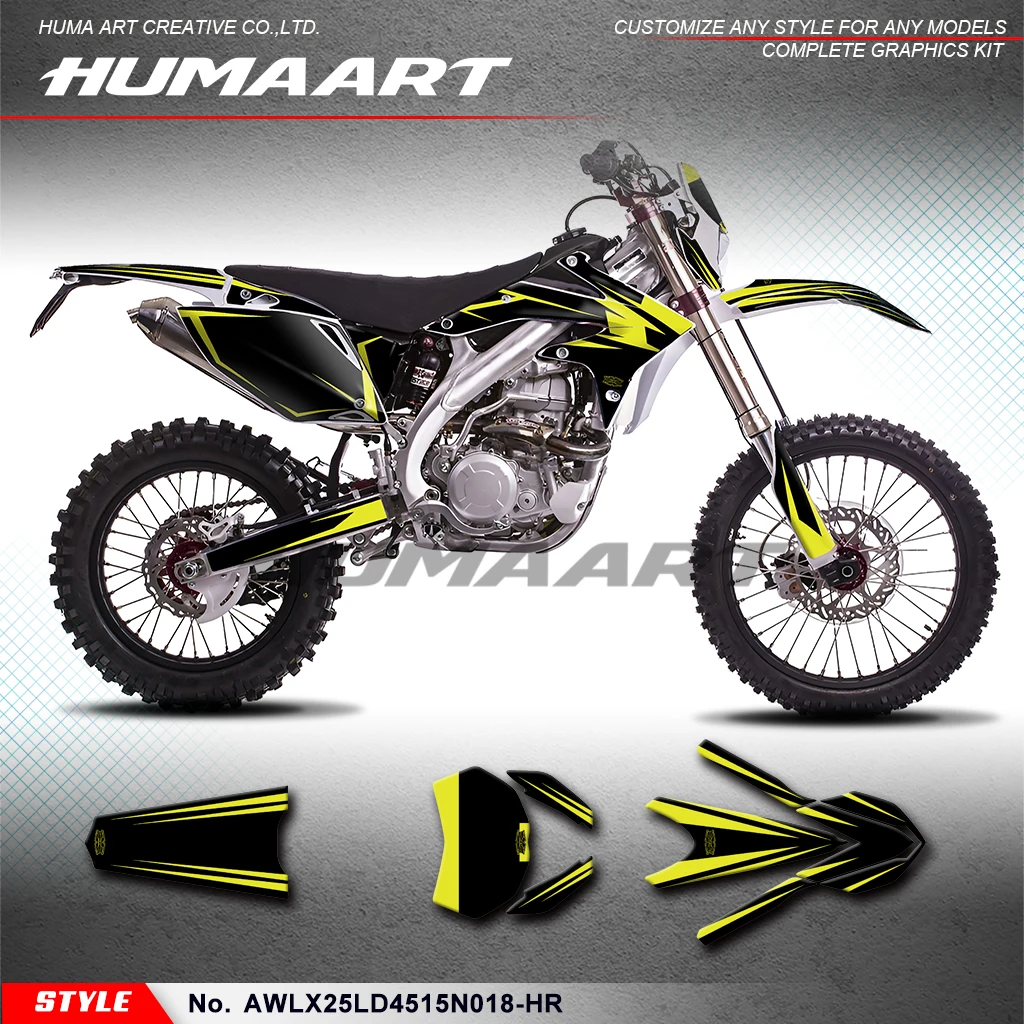 

HUMAART Stickers Set Vinyl Graphics Kit for Asiawing LX250 LD450 2015-2024, AWLX25LD4515N018-HR