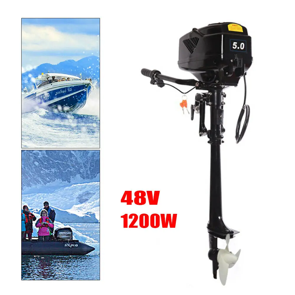 HANGKAI 48V Boat Outboard Motor Outboard Fishing Boat Propeller Strong Power Engine 1.2KW Boat Accessories Marine