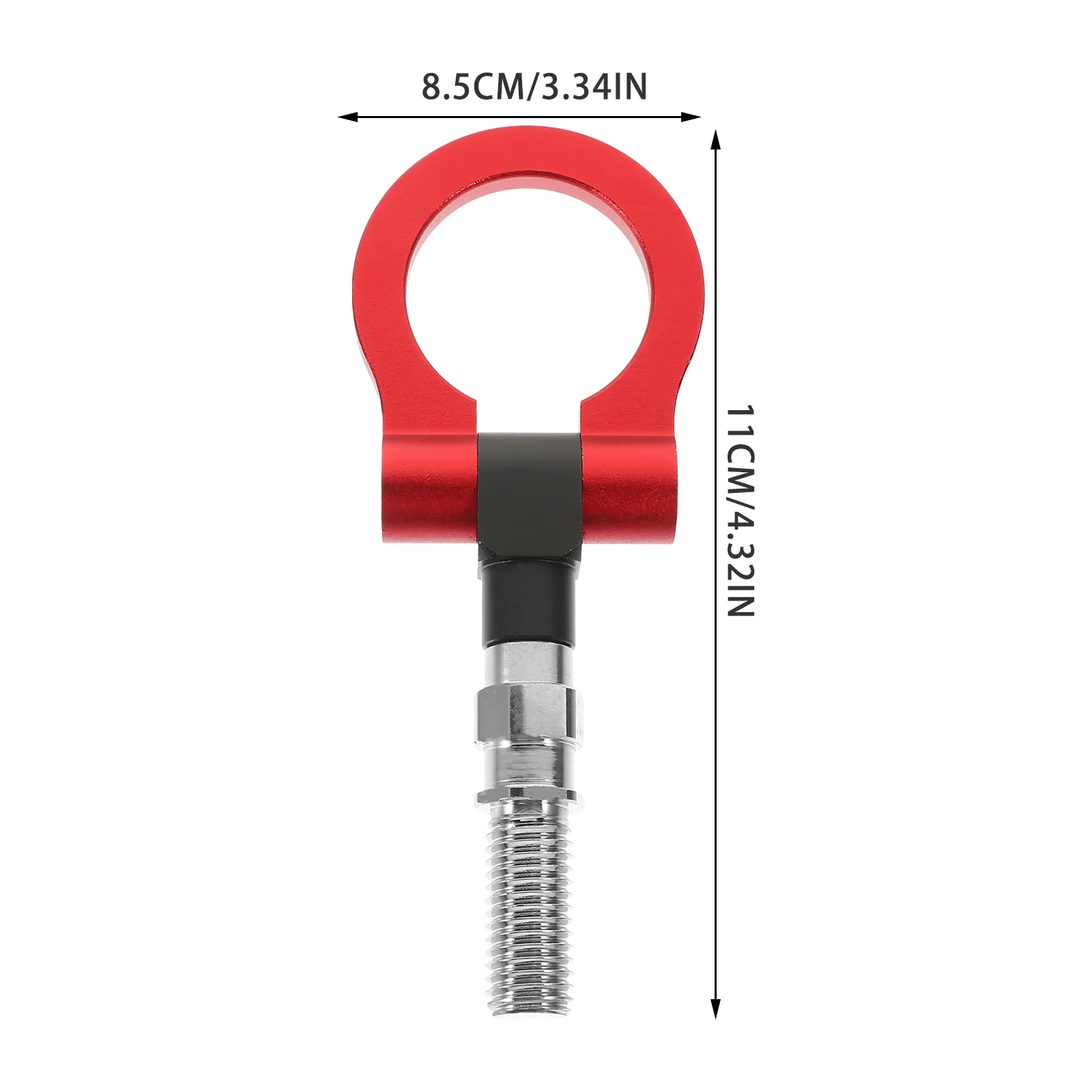 Gancho de reboque modificado para carro, para-choque dianteiro dedicado, gancho de reboque, anel de reboque de corrida para/f56/r60/r61 (vermelho)