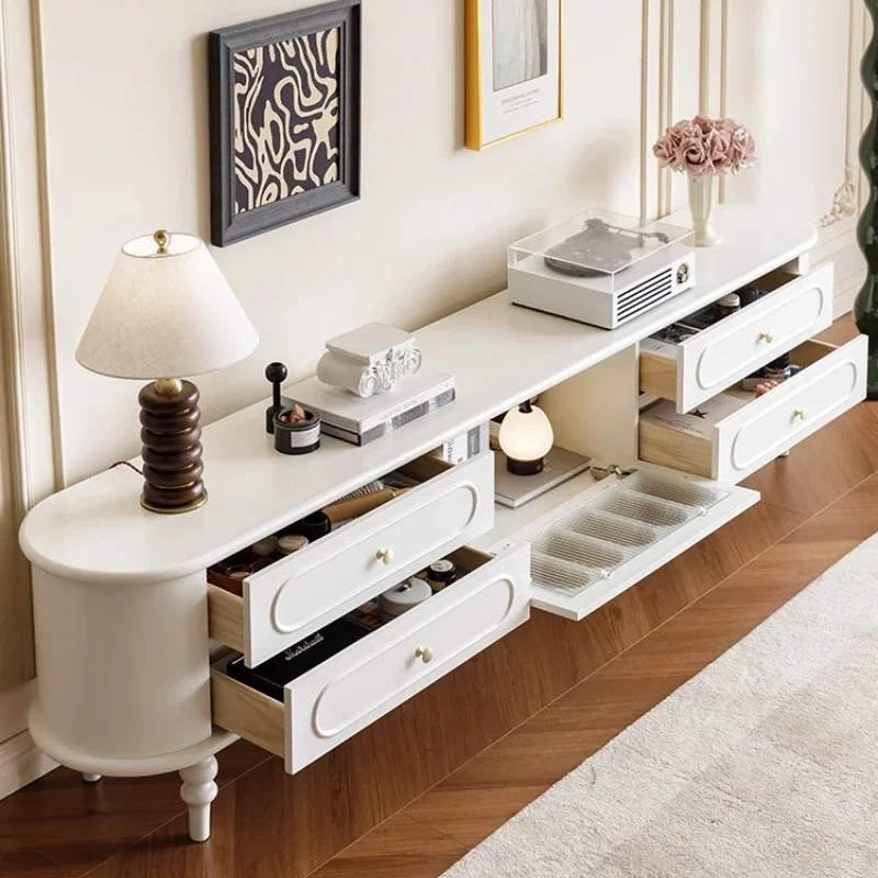 White Luxury Tv Cabinet Drawers Designer Storage Universal Showcase Living Room Tv Stand Floor Muebles Para Tv Home Furniture